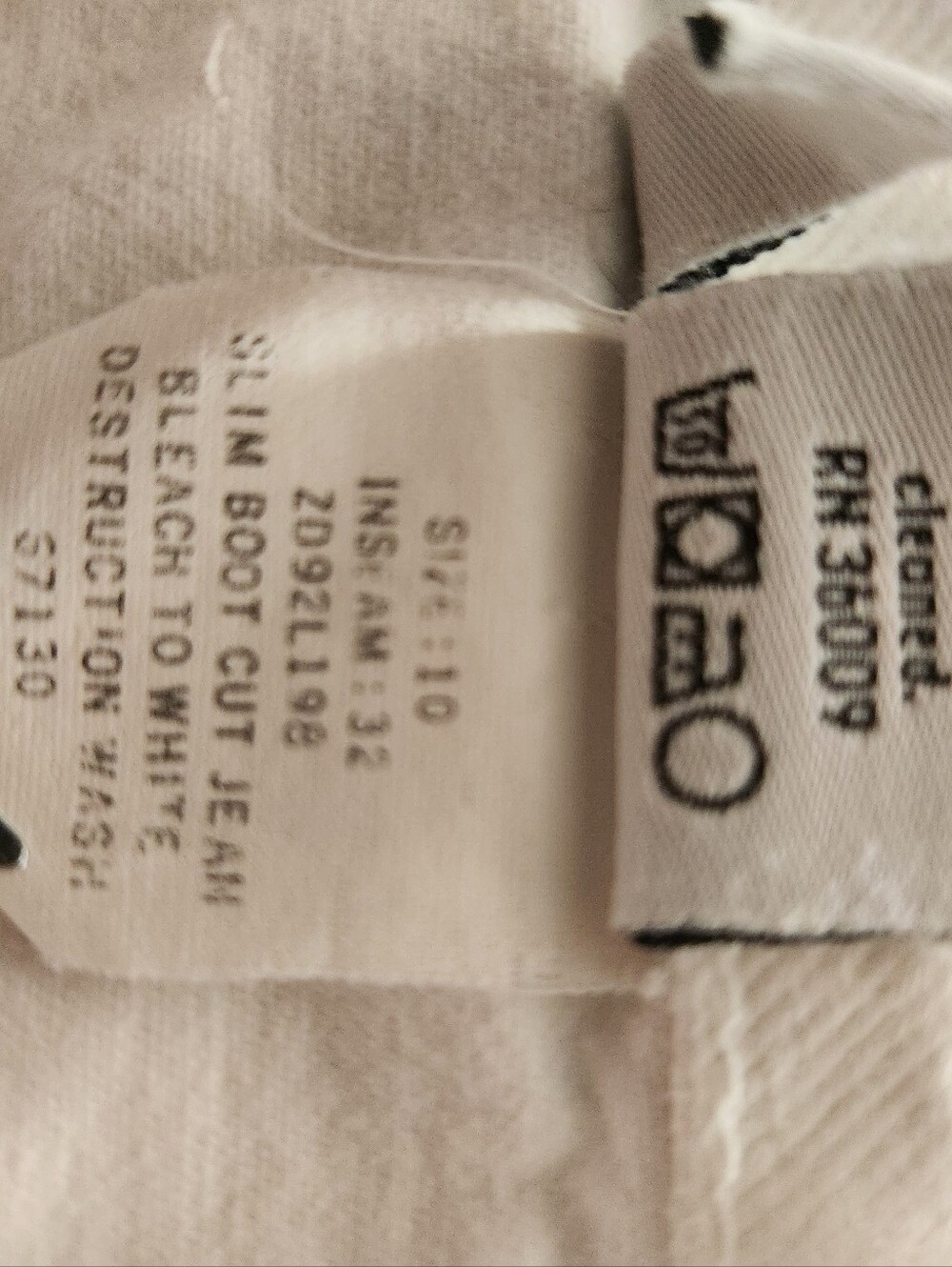 Calvin Klein 90s White Jeans Slim Bootcut Vintage Women's Minimalist - Picture 10 of 13